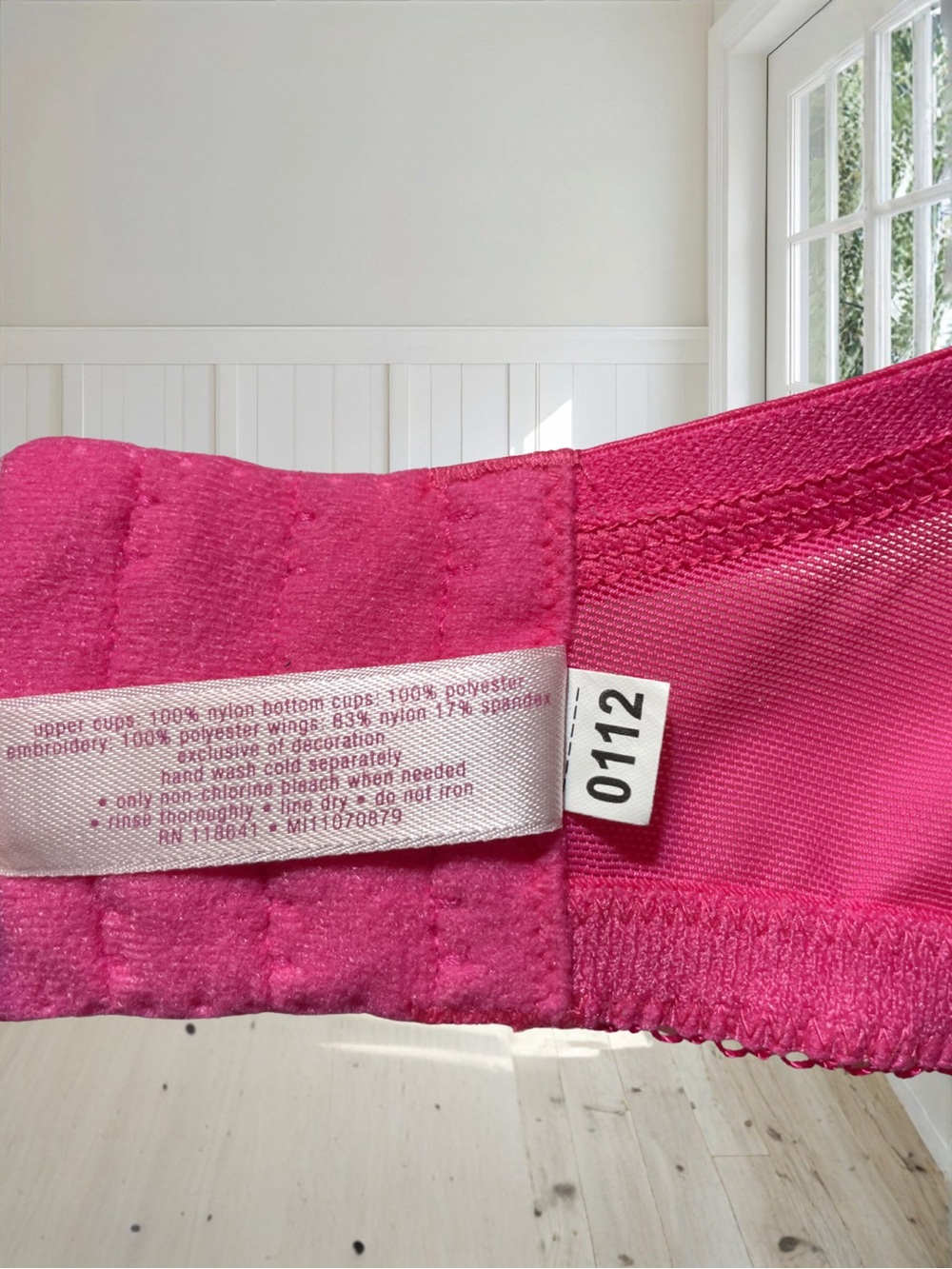 CACIQUE Women's Hot Pink Floral Lace Unlined Underwire Bra 40D Bow Accents - Picture 9 of 11